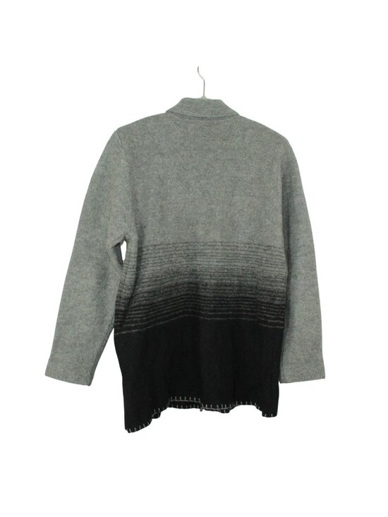 Vintage Lisa International Boiled Wool Cozy Shacket Gray Black Size M - Picture 3 of 10